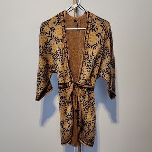 Floral Kimono Wrap Around Cardigan